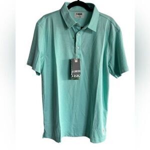 NWT LinkSoul Men’s Polo Golf Shirt Tempus Fugit - Color Aloe/Green -Size Large